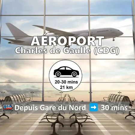 & Parking In Shared With Proprietor L 25 Mins From Paris Gare Du Nord, Cdg Airport & Stade De France Apartment