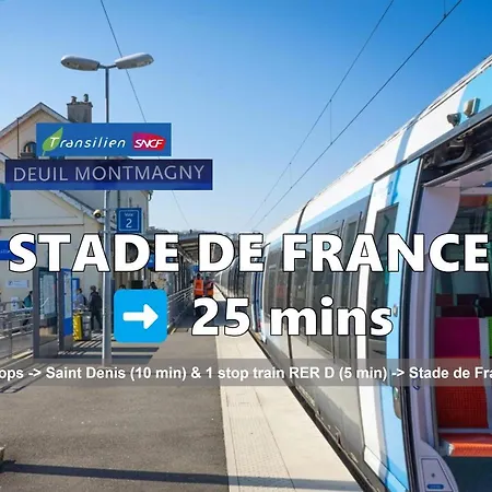 & Parking In Shared With Proprietor L 25 Mins From Paris Gare Du Nord, Cdg Airport & Stade De France *